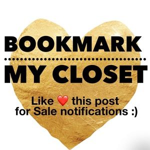 LIKE THIS POST TO BOOKMARK MY CLOSET - GET NOTIFICATIONS ABOUT SALES :)